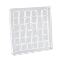 Magideal - Caja De Almacenamiento De Diamantes De Imitación Para Uñas, Caja De Exhibición De Concha Acrílica, Organizador Extraíble Transparente Para Decoración 36 Rejillas