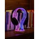 thumbnail image 4 of Soporte para auriculares YuanDian de madera de nogal con luz nocturna LED, 4 of 7