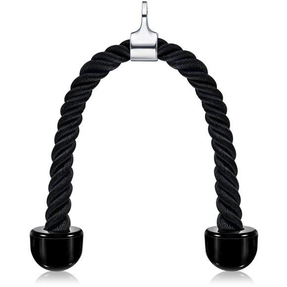 Cuerda para tríceps tchrules 70 cm negra para polea
