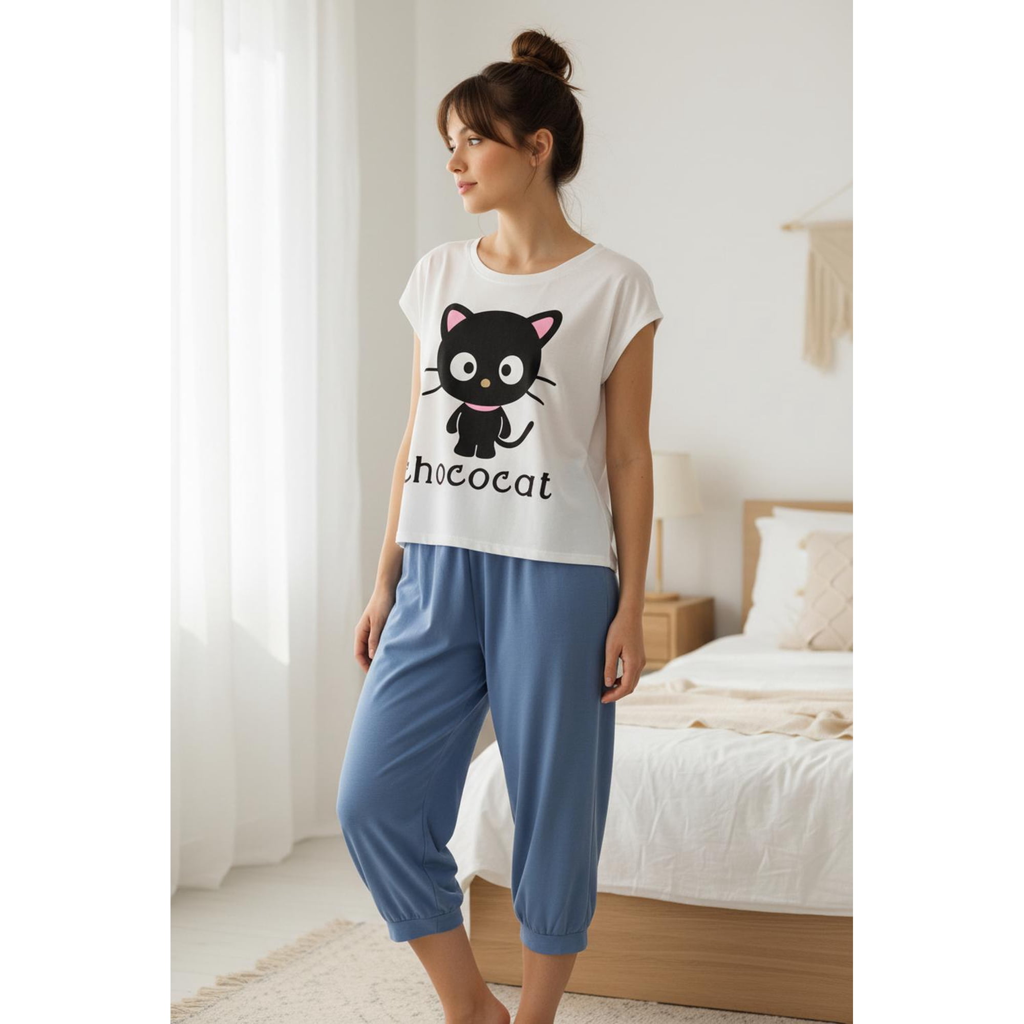 Hello Kitty - Pijama Mujer Chococat Blanco S