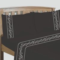 Chantilly - Sabanas Bordadas 144H Flyaway Queen Negro