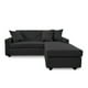 thumbnail image 4 of Sofá L Intercambiable New Sevilla Tela Negro, 4 of 7