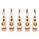 thumbnail image 3 of 5 Unids 4mm Chapado en oro de audio Amplificador de altavoz Soldadura Banana Plugs gratis rojo, 3 of 5