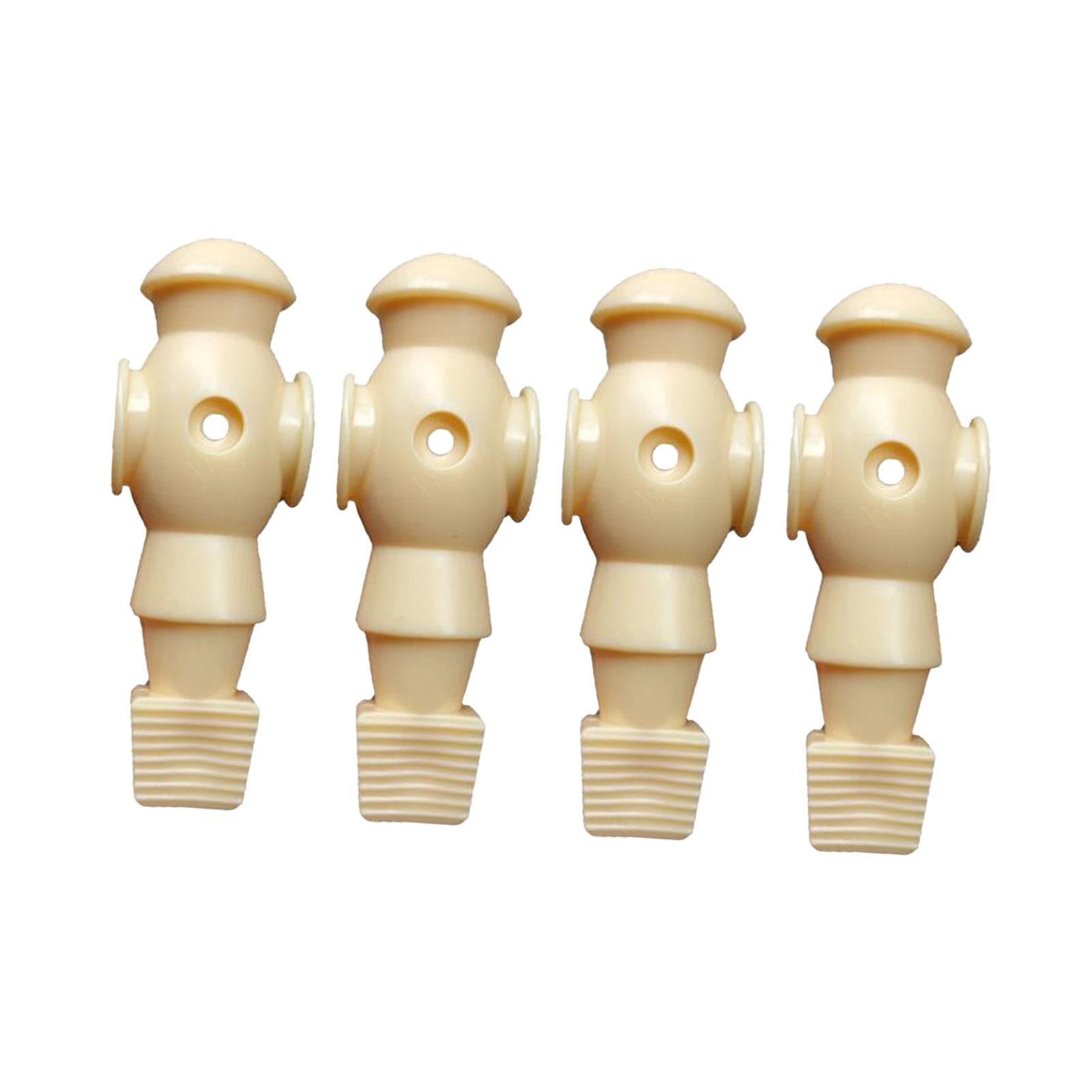 Magideal - 4 Piezas De Futbolín Masculino, Piezas De Repuesto Para Futbolín Masculino, Escultura De 1,6 Cm, Jugador De Futbolín Masculino Para Juegos De Mesa. Beige Blanco
