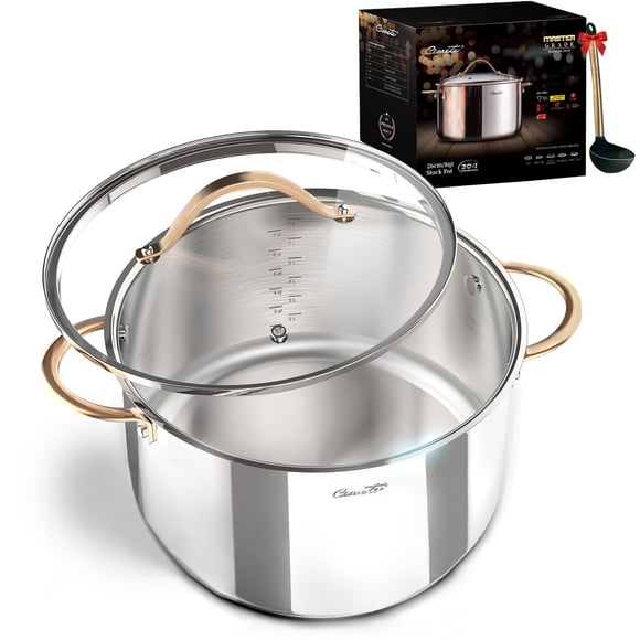 Olla Stock Ciwete de 7,5 L de acero inoxidable tricapa para inducción