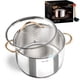 thumbnail image 1 of Olla Stock Ciwete de 7,5 L de acero inoxidable tricapa para inducción, 1 of 9