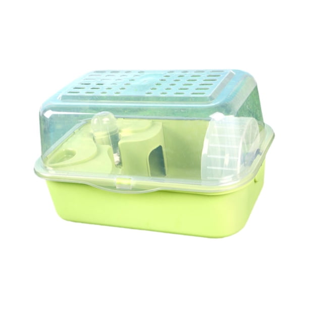 Gran jaula de hámster, jaula de animales pequeños, ventilación, lindos ratones pequeños hábitat de mascotas y hábitat de hábitat de rata para hámster verde