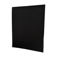 Bothyi - Cortinas Plisadas Temporales Para Ventanas, Sin Perforaciones, De Tela No Tejida, Para Oscurecer Habitaciones, Color Negro, Talla Xl