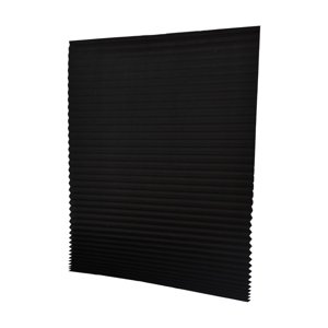 Bothyi - Cortinas Plisadas Temporales Para Ventanas, Sin Perforaciones, De Tela No Tejida, Para Oscurecer Habitaciones, Color Negro, Talla Xl