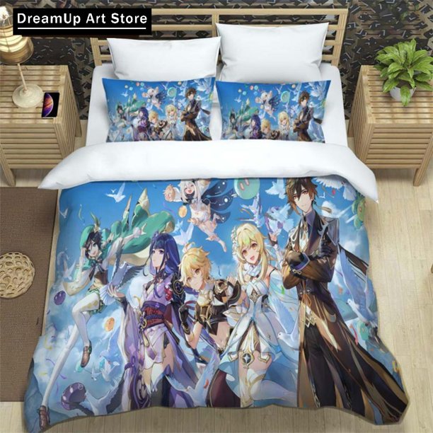 Genshin Impact Duvet Cover Bedding Set Bed Set Quilt Cover Boys Adult Home Textile