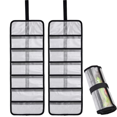 Xusx111 - Pequeño Roll Up Bolsa De Almacenamiento, 6 Bolsillos Roll Up Kit De Herramientas, Adecuado Para Mecánica, Almacenamiento De Cocina, Dibujo De Arte, Viajes, (Negro 2Pcs)