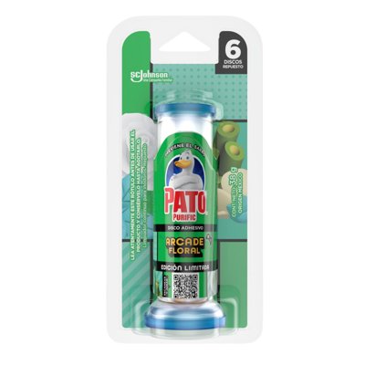 Limpiador Inodoro Discos Activos Pato Arcade Floral 38 G Pato Purific