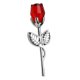 thumbnail image 4 of Rosa De Cristal, Regalo De Flores, Regalo De Boda, Navidad, Romántico, Para Mujer, Su Abuela, Plata, Rojo, 4 of 5