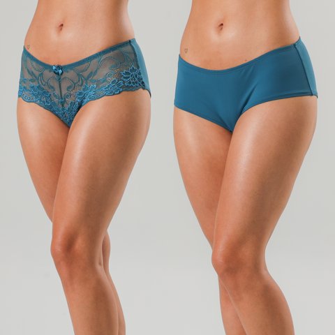 Flores - Pack Pantaleta Blonda Y Microfibra 10757-222