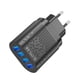 thumbnail image 2 of 4 Puertos USB Hub Cargador De Pared Adaptador De Corriente Enchufe De La UE Adaptador De Cubo USB Negro, 2 of 5