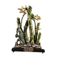 Magideal - Adorno De Estatua De Bambú, Adorno De Escritorio, Artesanía, Base Estable, Elegante Escultura De Resina De Bambú, Decoración, Regalo De Inauguración