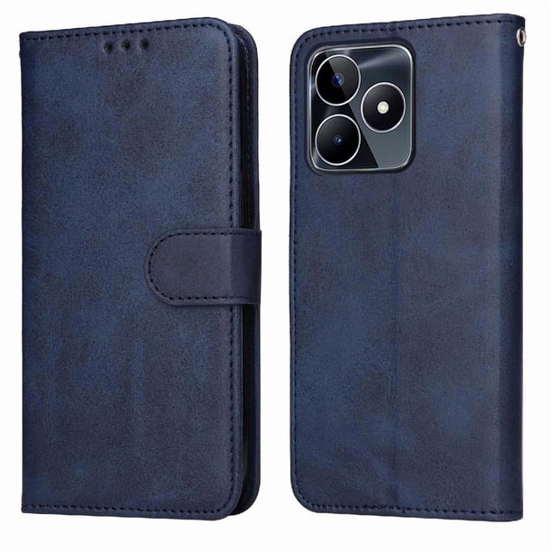 Funda Billetera para Realme C53 con Porta Tarjetas y Soporte Ajustable Azul