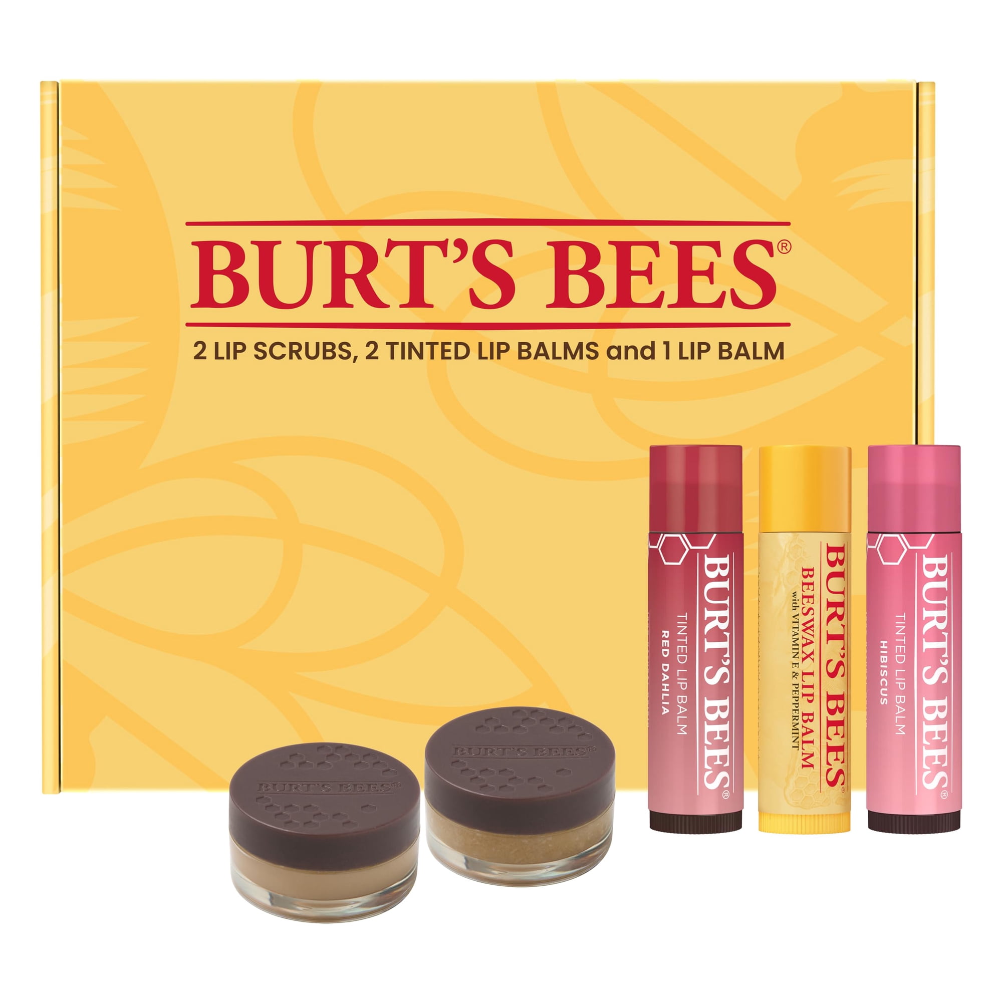 Kit De Regalos Para Cuidado Y Color De Labios Burt's Bees Con Bálsamo Labial Y Exfoliante
