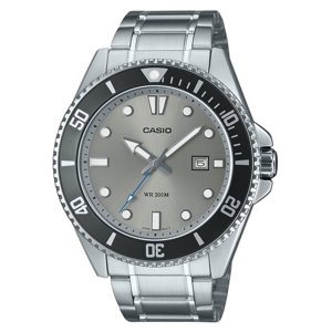 Reloj Casio Standard Analog Stainless Steel Grey Dial Quartz Mdv-107D-8Av 200M Men'S Watch