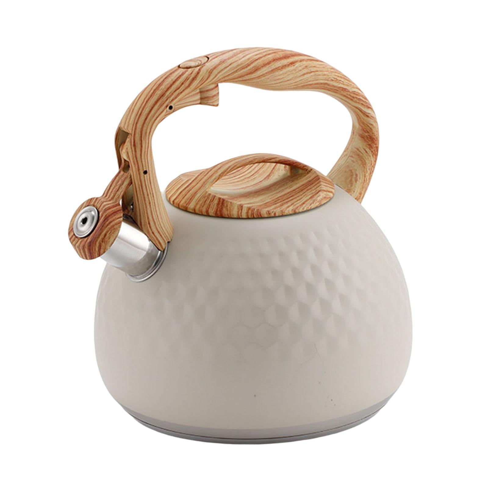 Bothyi - Tetera Con Silbido Fuerte En La Parte Superior De La Estufa Tetera Con Calor En La Estufa Para Exterior E Interior Beige