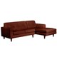 thumbnail image 2 of Sillón Chaiselong Der Salerno Tela  Pu Chocolate, 2 of 3