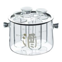 Bothyi - Juego De Sake De Vidrio Para Servir Regalo, Tanque De Sake Único Transparente Para El Hogar Del Restaurante Del Hotel