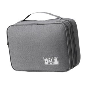 Bothyi - Organizador De Accesorios Electrónicos Organizador De Cables De Carga Para Cables Camping Gris