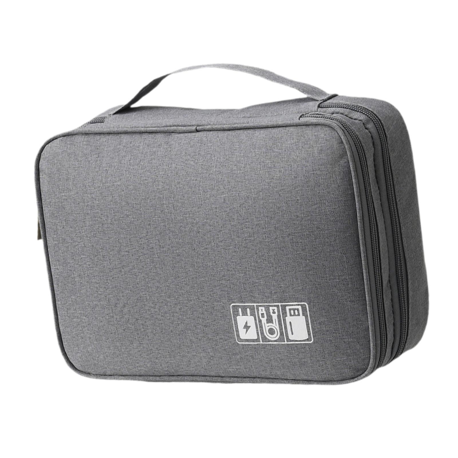 Bothyi - Organizador De Accesorios Electrónicos Organizador De Cables De Carga Para Cables Camping Gris