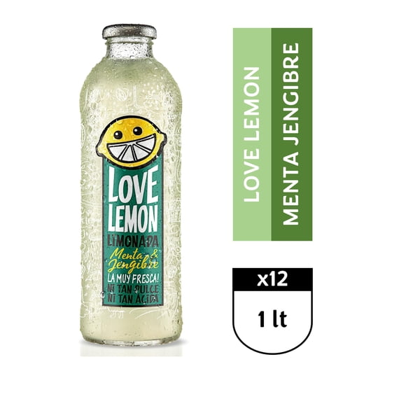 Love Lemon Menta Jengibre 12 x 1 Lt