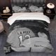thumbnail image 1 of 3pcs Lil Peep Black And White Graffiti Theme Korean Style Ins Style Printed Bedding Three-Piece Set Duvet Cover Pillowcase Set, 1 of 5