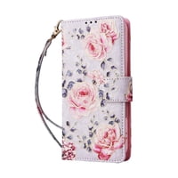 Foxdock Funda Tipo Cartera Floral Para Iphone 12 Pro Max ,Funda Con Tapa De Cuero Pu, Protección Antigolpes Con Ranuras Para Tarjetas Y Soporte