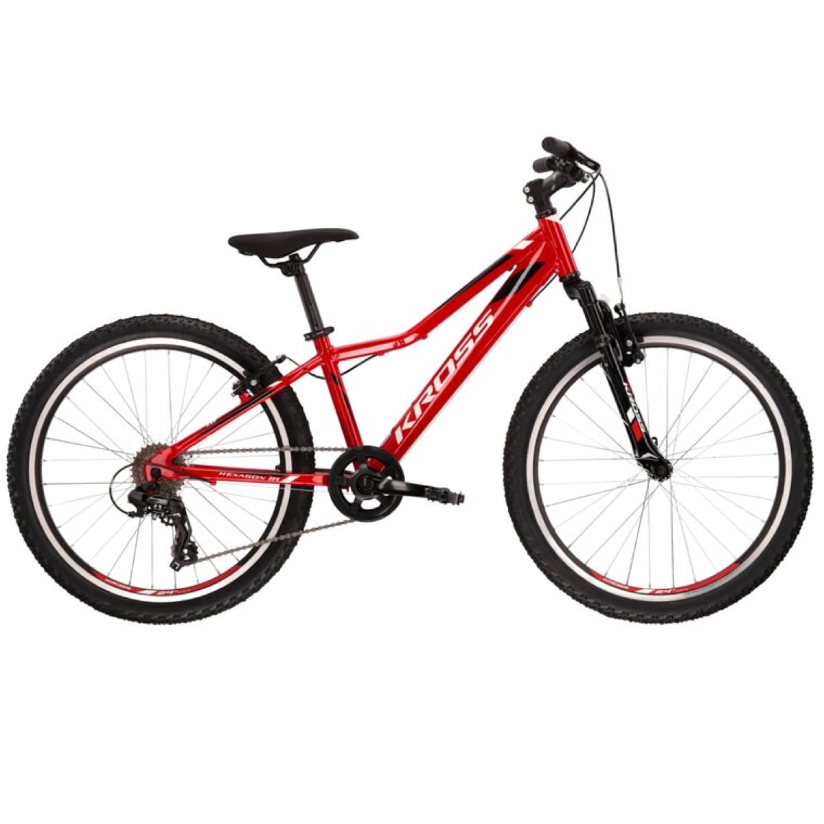 Bicicleta Mtb Infantil Kross Hexagon Jr 1.0 Sr Red White Black