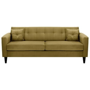 Bodevir - Sofa New Retro 3Cg Felpa 00 Verde Musgo