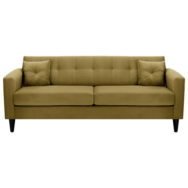 Sofa New Retro 3CG Felpa 00 Verde Musgo