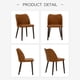thumbnail image 3 of Sillas de comedor COLAMY, juego de 4 unidades, modernas, de piel sintética, color marrón claro, 3 of 4