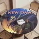 thumbnail image 5 of Un Nuevo Amanecer theme Fitted Round Tablecloths Elastic Edged Table Covers Waterproof Table Cloth For Kitchen Holiday Party Tables Decor 120cm, 5 of 6