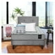 thumbnail image 1 of Cama Cannon 1 1/2 Plazas + Almohada + Sabanas + Respaldo Tela Gris, 1 of 11