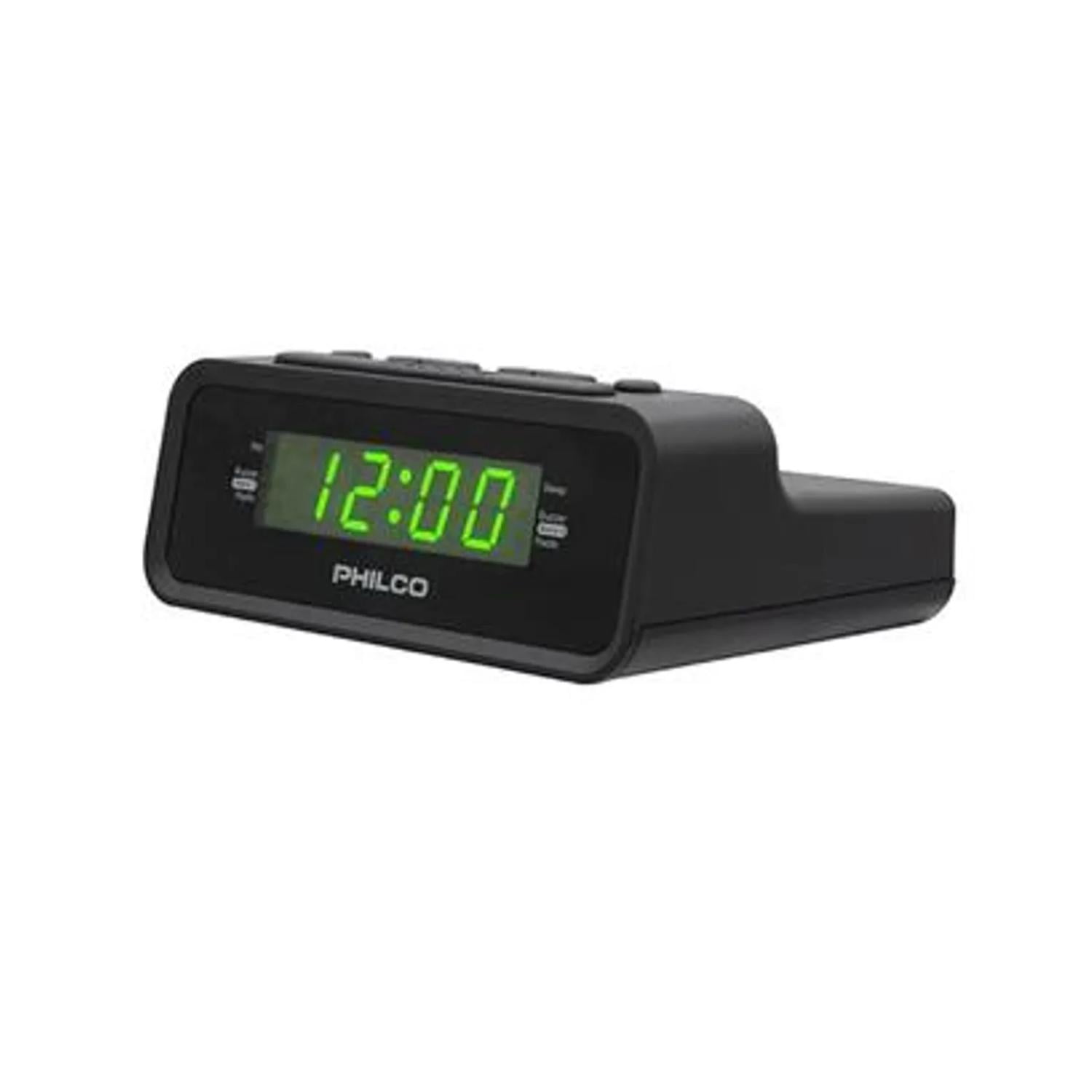 Philco - Radio Fm Reloj Digital Alarma Negro C1006g