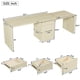 thumbnail image 2 of 90" Modern L Shaped Desk in Natural Wood with 3 Drawers,360° Wood Rotating Desk,Executive Office Desk,Corner Desk,Office Study Workstation,for Home Office or Living Room, 2 of 3