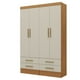 thumbnail image 3 of Combo 2 Clóset 2 Puertas 2 Cajones Ro22Ciof Mdp Canela - Blanco Off White, 3 of 8