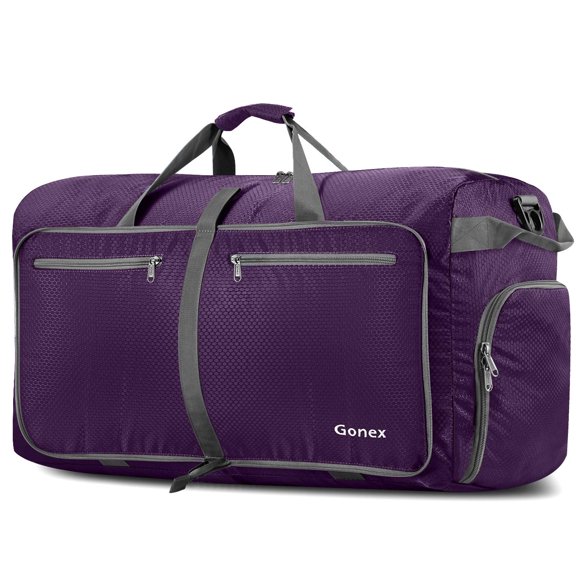 Bolsa de viaje Gonex de 100 litros con compartimento para zapatos, color morado
