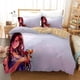 thumbnail image 1 of Dream Girl Sunrise Starry Sky Blue Pink Quilt Duvet Cover Set Bedclothes3-Piece Bedding Set, 1 of 5
