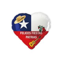 Genérico - Globo Decorativo 45X45 Cm Diseño Corazón Fiestas Patrias