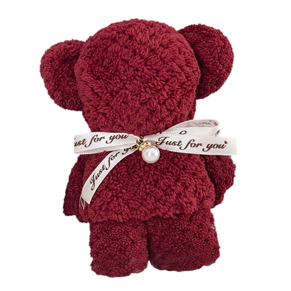 Toallas únicas con forma de Animal, Toalla de mano, Toalla de baño de cocina absorbente de secado rápido, Toalla de baño para el hogar, regalos de bañ Rojo