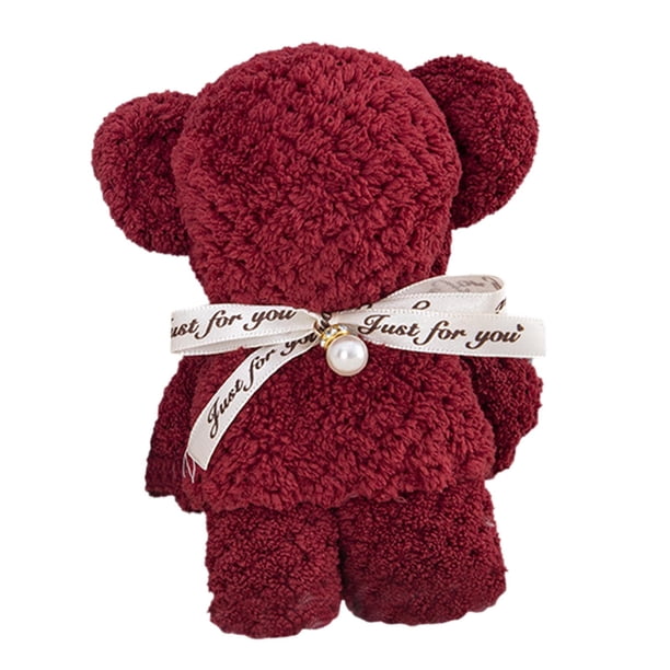 Toallas únicas con forma de Animal, Toalla de mano, Toalla de baño de cocina absorbente de secado rápido, Toalla de baño para el hogar, regalos de bañ Rojo