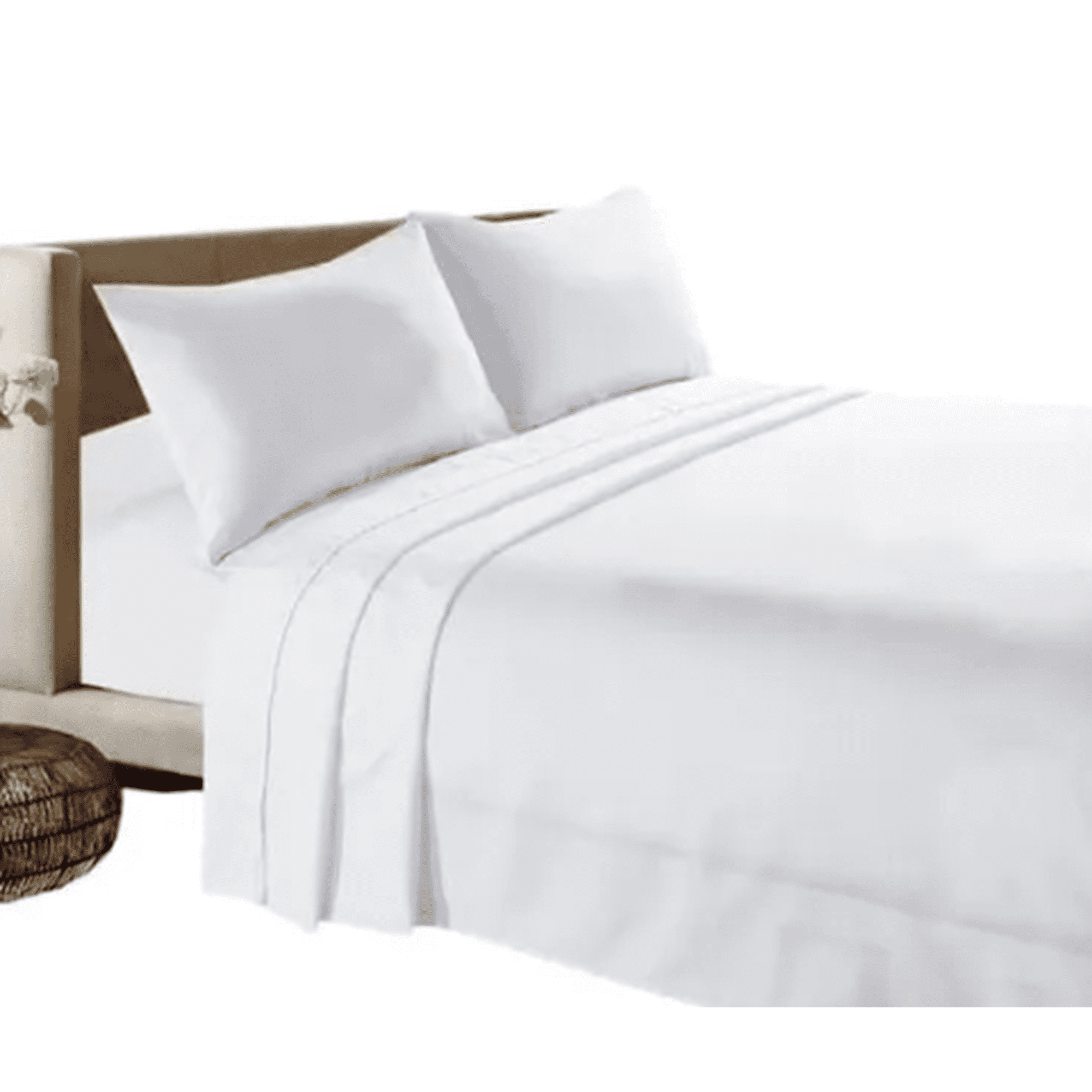 Genérico - Sabanas 200 Hilos 2 Plazas Blanco