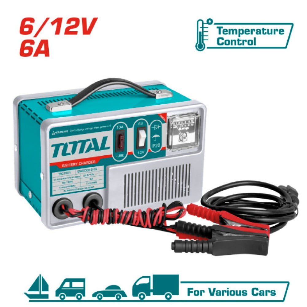 Total - Cargador De Bateria 6a