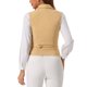 thumbnail image 3 of INSPIRE CHIC Chaleco de Traje para Mujer Doble Botonadura Negocios Solapa Elegante Chaleco de Cintura XS Caqui, 3 of 6