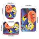 thumbnail image 3 of Anpanman Juego de 3 alfombras de baño de coral fleece: tapete de baño + alfombra de inodoro en forma de U + funda de tapa de inodoro en forma de O, 3 of 6