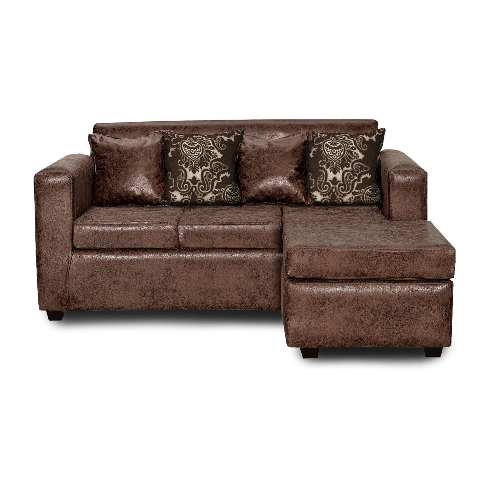 Adonis Leudh - Sofá Seccional Intercambiable Ezeiza Envejecido Café Oscuro